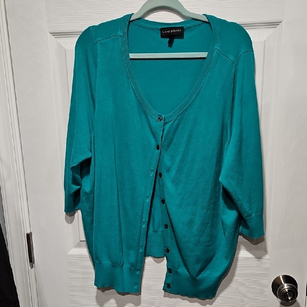 Lane Bryant Women's Teal Cardigan